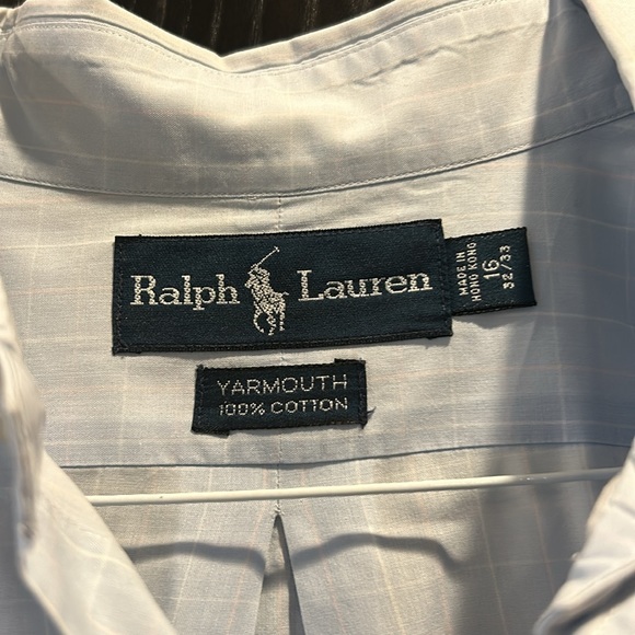 Ralph Lauren Yarmouth Men’s 16, 32/33 pale blue and pink. - Picture 4 of 4